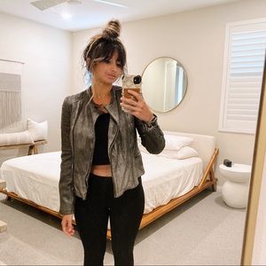 All Saints Metallic Colby Leather Jacket